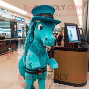 Turquoise paard...