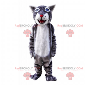 Wolf mascotte met blauwe ogen - Redbrokoly.com