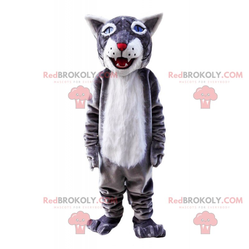 Wolf mascot with blue eyes - Redbrokoly.com