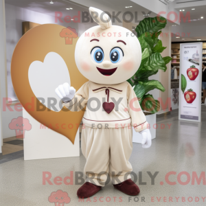Cream Plum mascot costume...