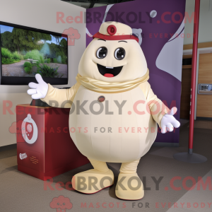 Cream Plum mascottekostuum...