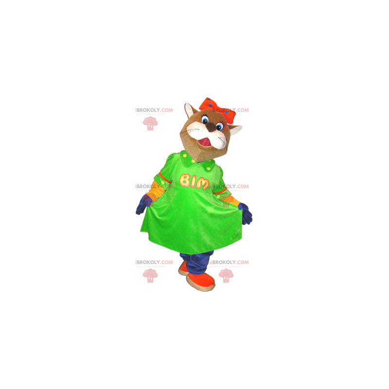 Madame Cat mascot in dress - Redbrokoly.com