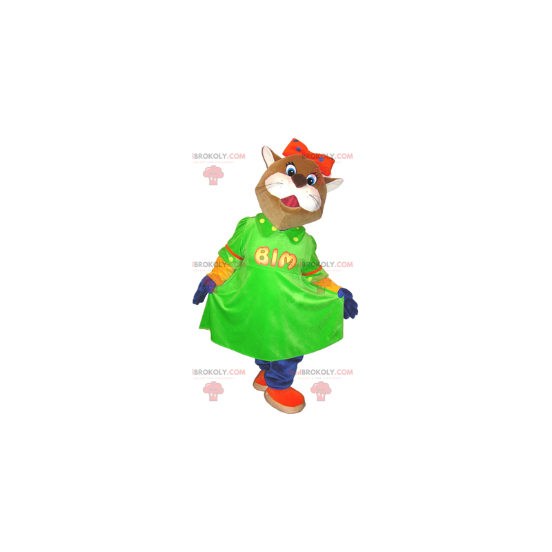 Madame Cat mascot in dress - Redbrokoly.com Madame Cat mascot in dress - Redbrokoly.com