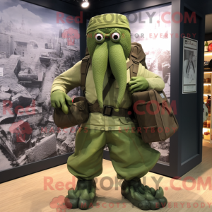 Oliven Kraken maskot...