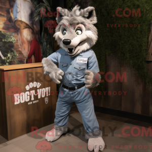 Gray Say Wolf mascot...
