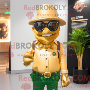 Guld Leprechaun Hat maskot...