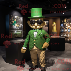 Guld Leprechaun Hat maskot...