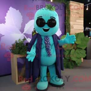 Teal Grape Maskottchen...