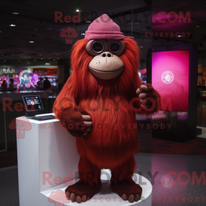 Maroon Orangutan mascot...