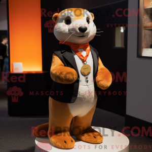 Orange Otter mascot costume...