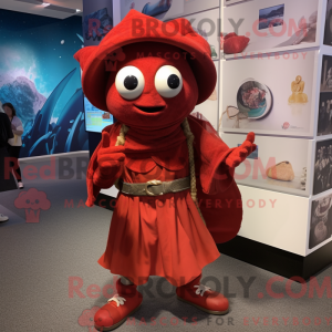 Rød Ceviche maskot kostume...