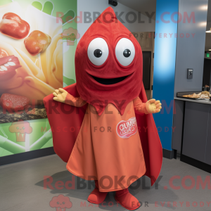 Rød Ceviche maskot kostume...