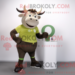 Olive Bull-maskotdraktfigur...