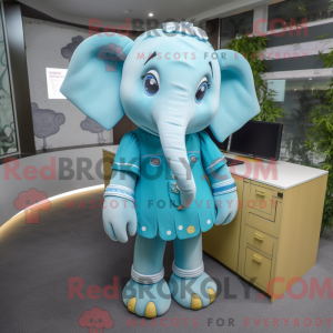 Cyan Elephant maskot...