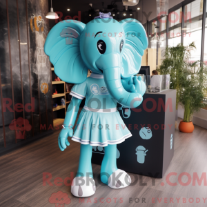 Maskotdraktfigura Cyan...