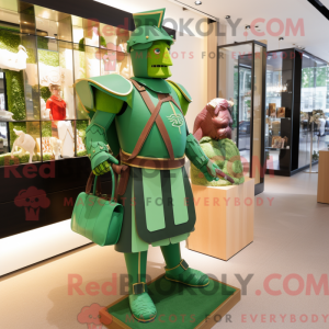 Green Swiss Guard mascot...