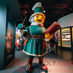 Grøn Swiss Guard maskot...