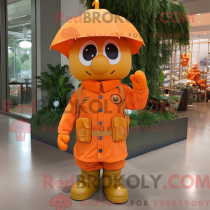 Orange Army Soldier maskot...
