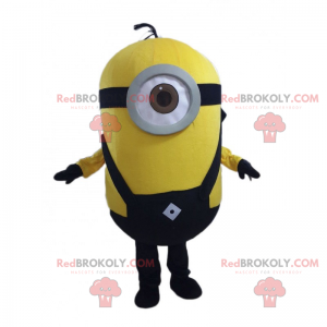 Mascot Minion Stuart - zwarte overall - Redbrokoly.com