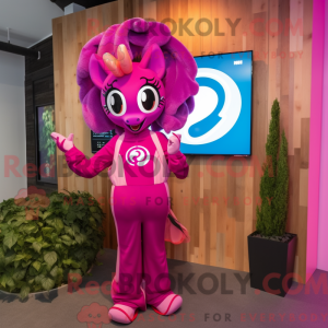 Magenta hestesko maskot...