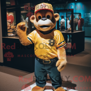 Gold Monkey maskot kostume...