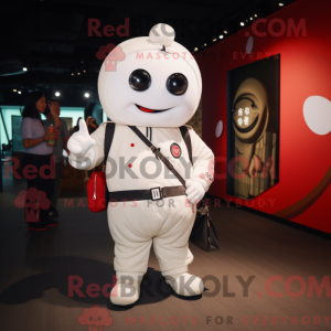 Hvid Dim Sum maskot kostume...