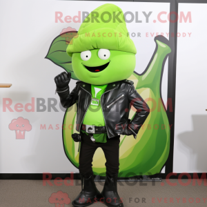 Lime Green Radish mascot...