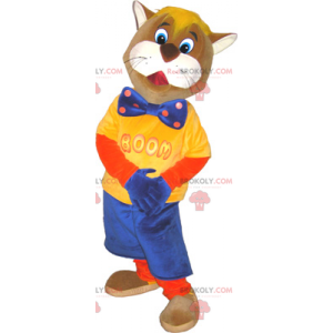Mascot Mr. Cat met vlinderdas - Redbrokoly.com