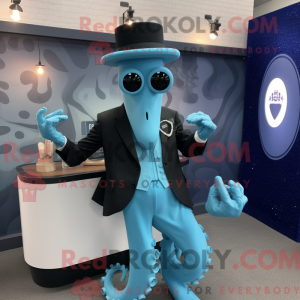 Blue Fried Calamari maskot...