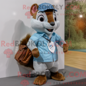 Sky Blue Squirrel maskot...