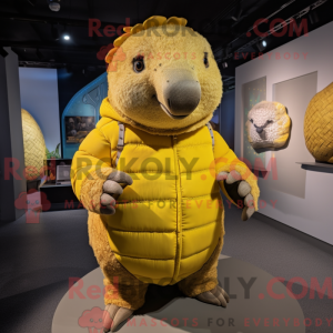 Yellow Glyptodon mascot...