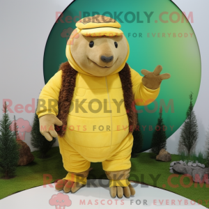 Yellow Glyptodon mascot...