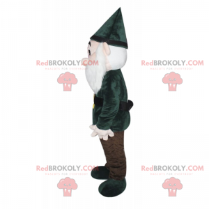 Mascotte nana bianca come la neve - vestito verde -