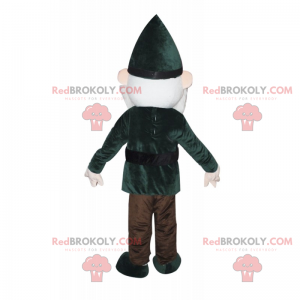 Schneewittchen Zwerg Maskottchen - grünes Outfit -