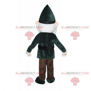 Snow white dwarf mascot - green outfit - Redbrokoly.com