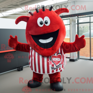 Red Bbq Ribs maskot kostume...