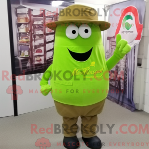 Lime grønn agurk maskot...