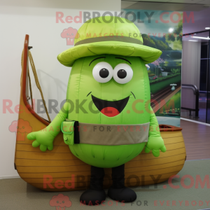 Lime grønn agurk maskot...