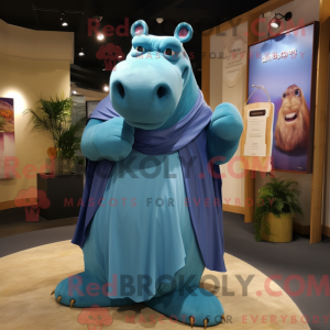 Blue Hippopotamus mascot...