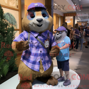 Lavendel Marmot maskot...