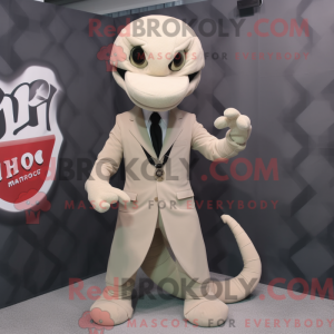 Beige Hydra maskot kostume...