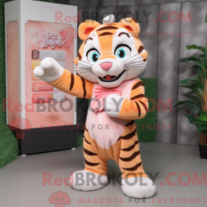 Peach Tiger maskot kostume...