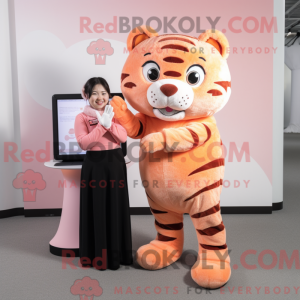 Peach Tiger maskot kostume...