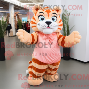 Peach Tiger mascot costume...
