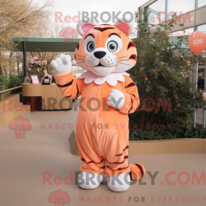 Peach Tiger maskot kostume...
