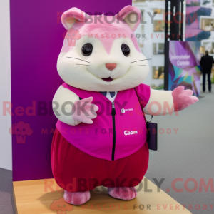 Máscara de hamster magenta...
