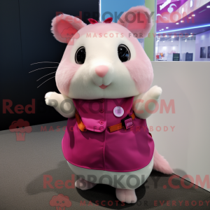 Magenta hamster maskot...
