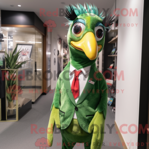 Grøn spætte maskot kostume...