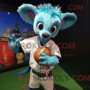 Turquoise Aye-Aye mascot...