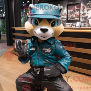 Teal Marten Maskottchen...